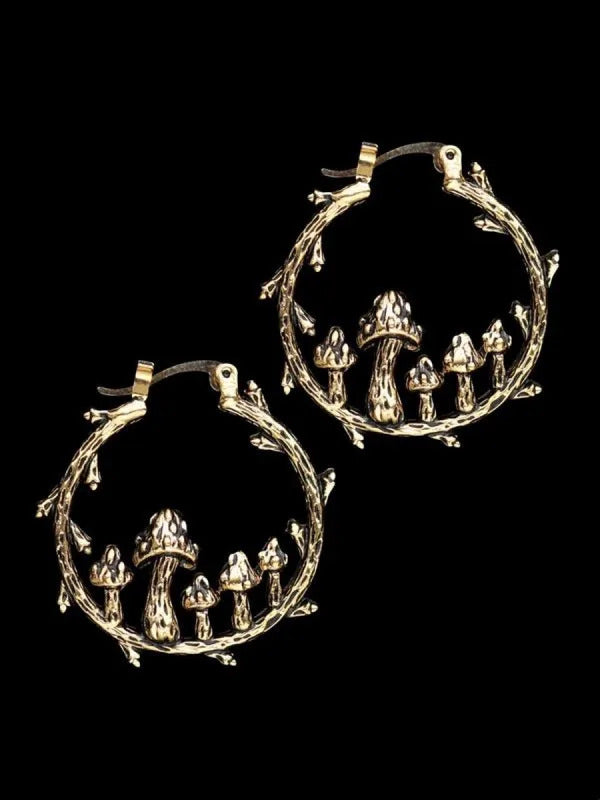 $10 christmas gifts Hollow Out Mushroom Design Dangle Earrings,  New Style Jewelry for Women & Girls for Party, Daily Clothing Decor, Trendy All-mat