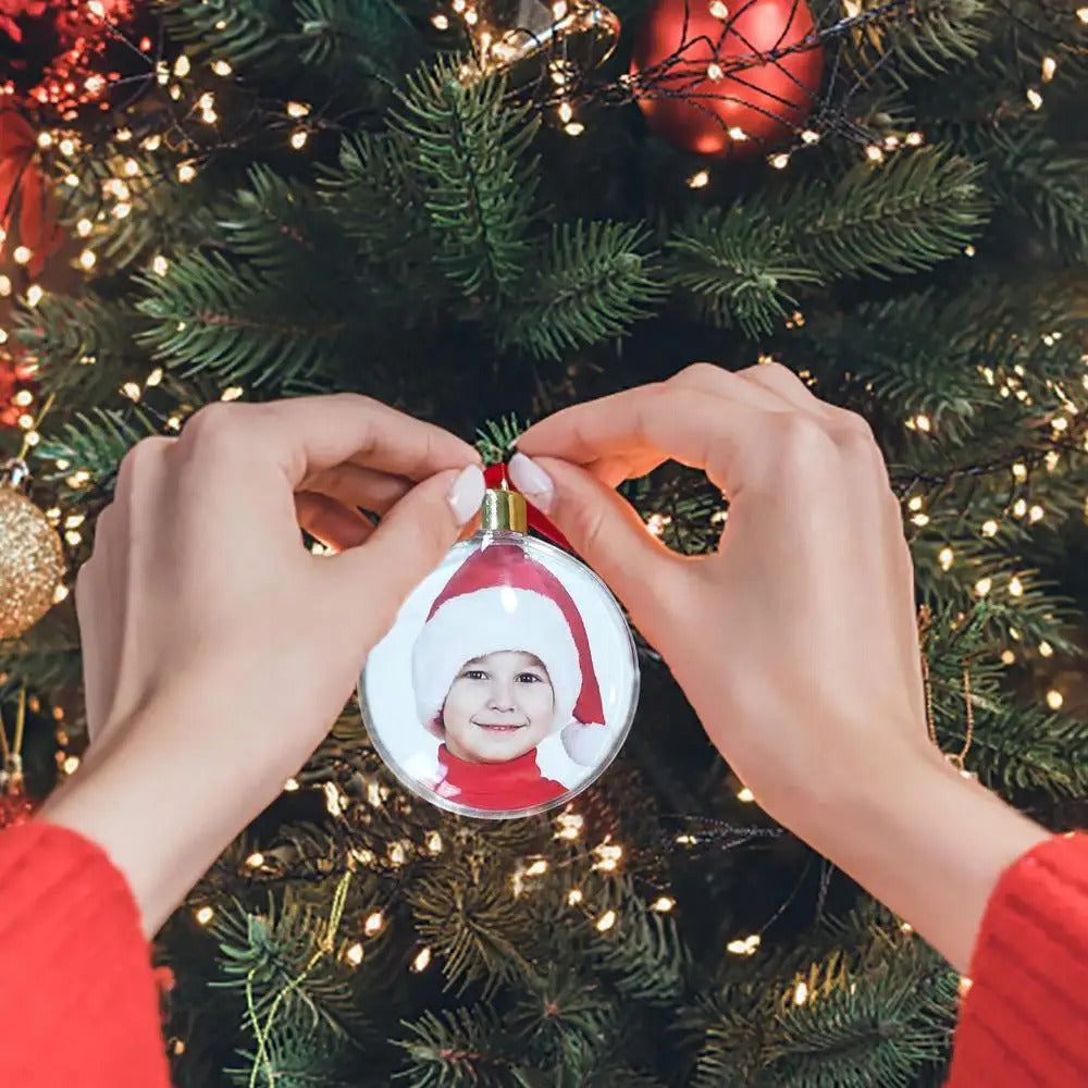$10 christmas gifts Christmas Transparent Photo Ball Personalize DIY Photo Ball Ornaments DIY Christmas Tree Hanging Craft Ball Ornament Decor