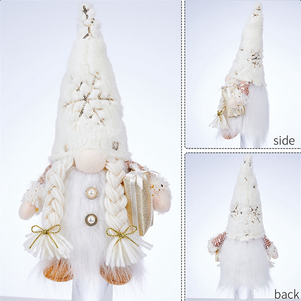 $10 christmas giftsChristmas Decoration Long Bearded Gnome with Lights Rudolph Doll LED Glowing Christmas Gnome Sweden Tomte Santa Elf Doll