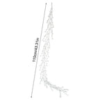 Christmas Bead Garland Christmas Garland Artificial Pearls Beads 3.6 Ft Clear Acrylic Crystal Beads Branch String Garland For