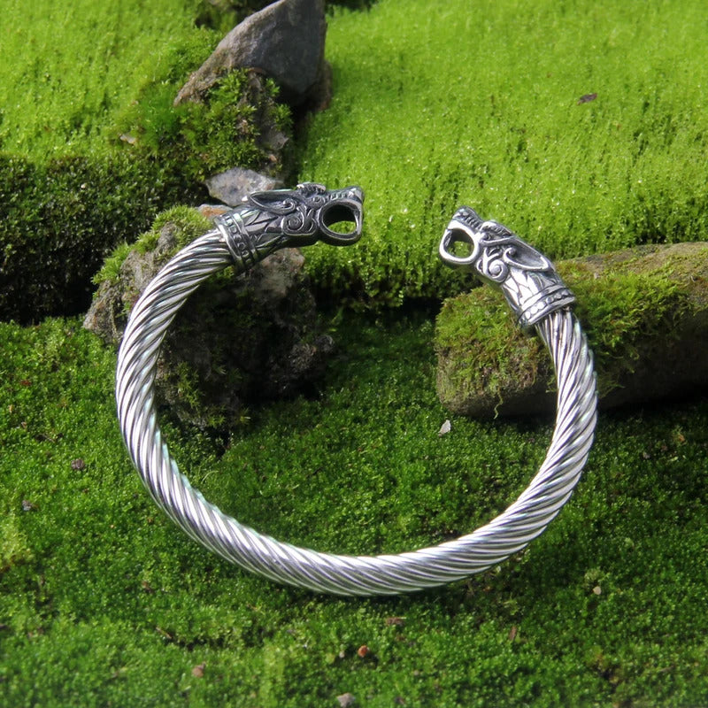 $10 christmas gifts Never Fade Nordic Viking Norse Dragon Scandinavian Bracelet Men Wristband Cuff Bracelets stainless steel with gift bag