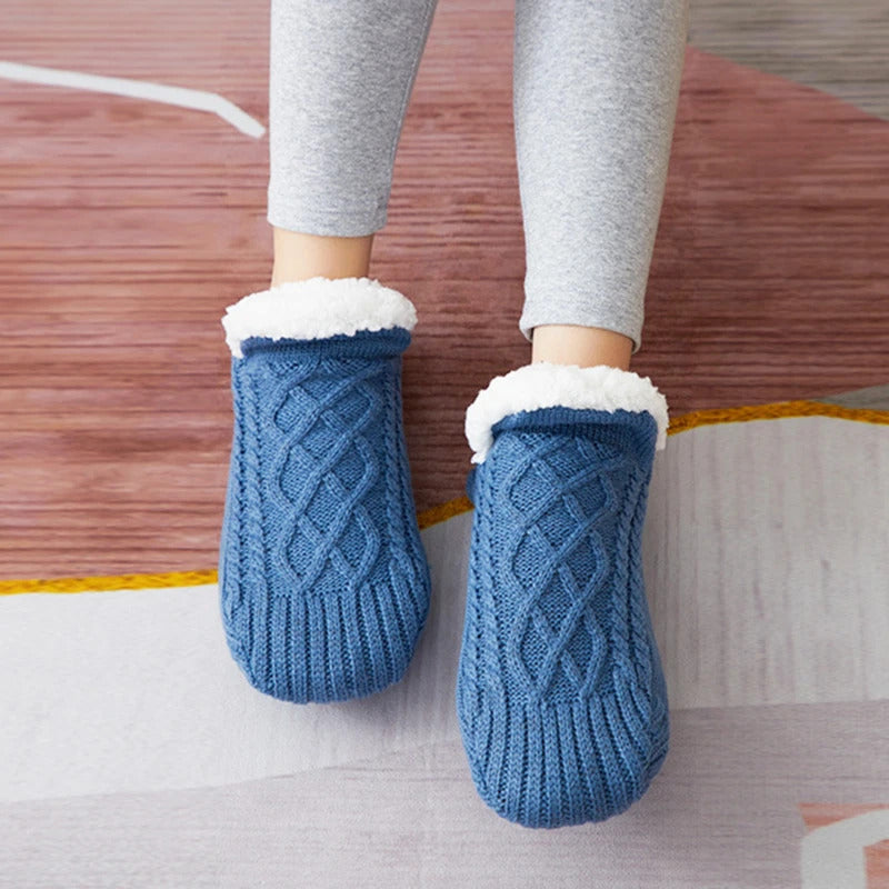 Winter Thermal Men's Slipper Socks Warm Short Cotton Thickened Soft Non-Slip Fuzzy Floor Socks for Home Sleeping Male Fluffy
