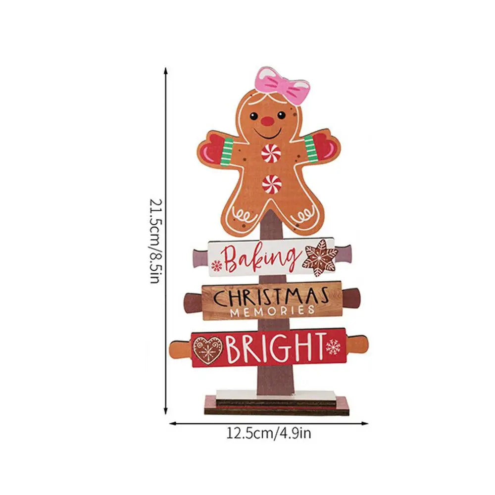 $10 christmas gifts New Gingerbread Christmas Decorations Sign Wood Christmas Table Decor Christmas Sign Decor Table Centerpieces Rustic Sign Craft