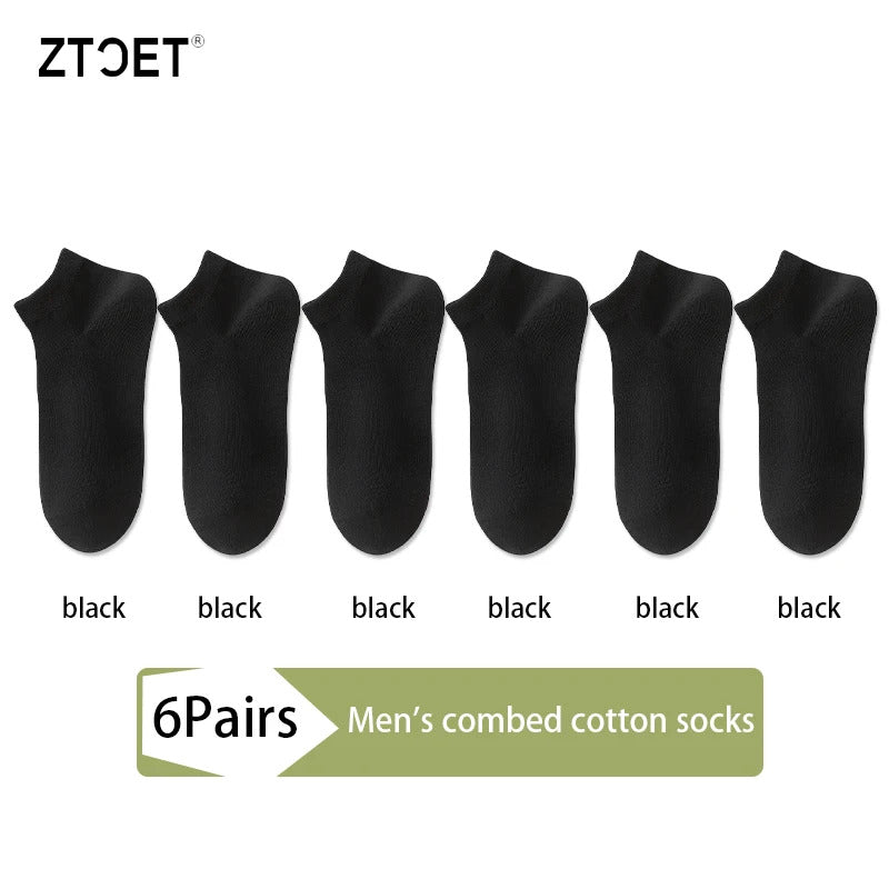 High Quality Men Combed Cotton Socks Short Breathable Odor proof and antibacterial Business Spring Summer for Male sock