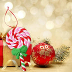 $10 christmas gifts Christmas Tree Decoration Ornament Simulated Soft Clay Lollipop Red White Candy Cane Xmas Tree Pendants Xmas 2025 Decor For Home