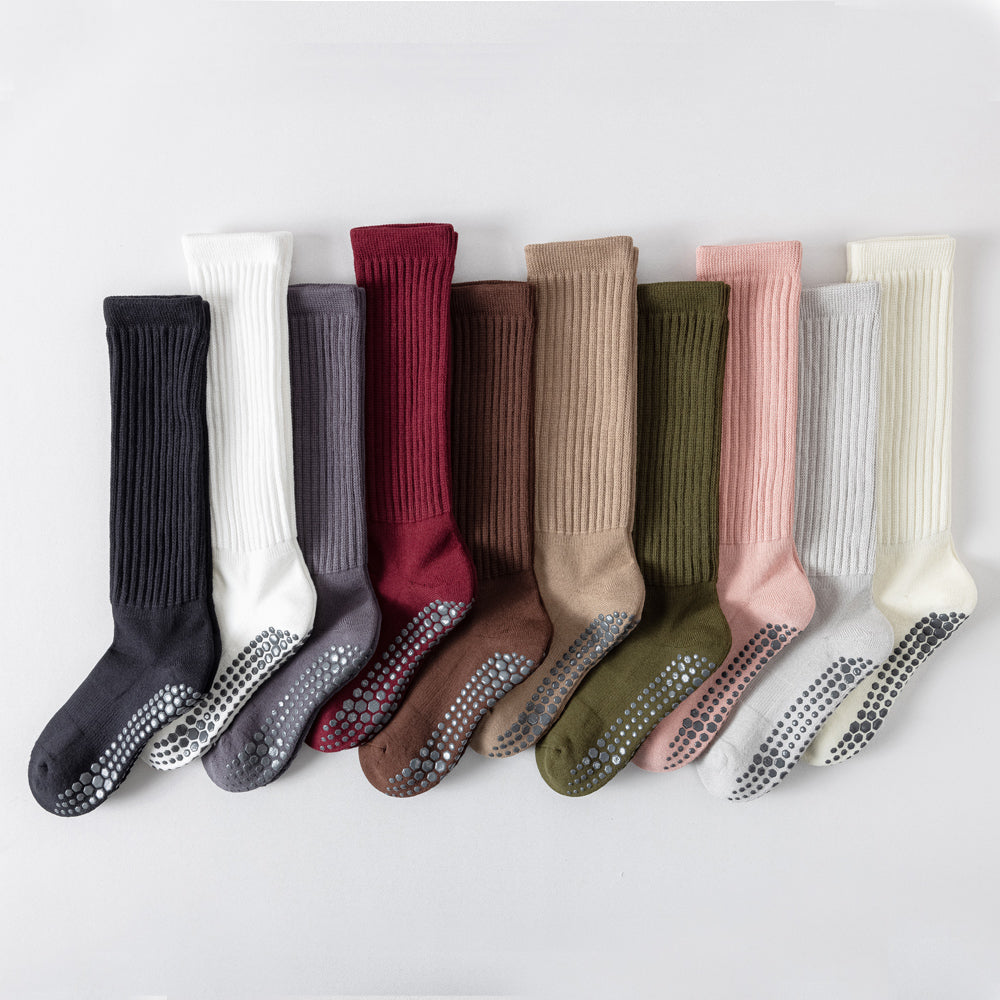 long pilates grip socks