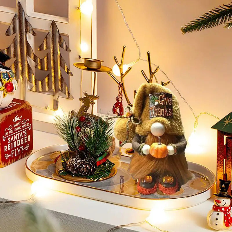 $10 christmas giftsS tuffed Gnomes 11.81-Inch Faceless Doll Swedish Tomte Plush Desktop Decor Halloween Dwarf Doll Cute Collectible Figurines for