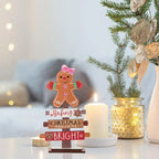 $10 christmas gifts New Gingerbread Christmas Decorations Sign Wood Christmas Table Decor Christmas Sign Decor Table Centerpieces Rustic Sign Craft