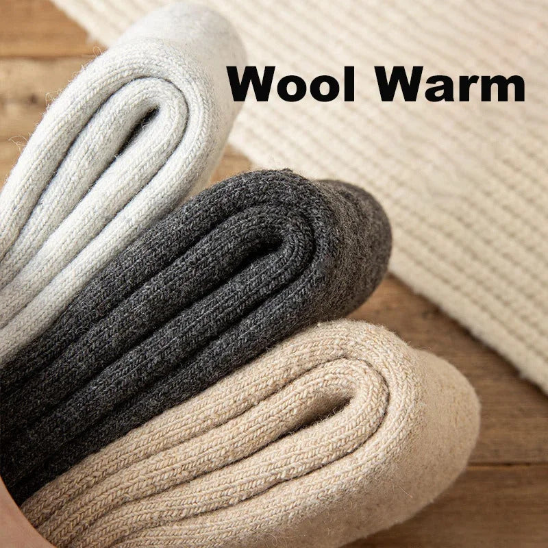 Wool Socks Couples Solid Winter Snow Chrismas Gift Thermal Cashmere Marino Thickened Fleece Terry Loop socks