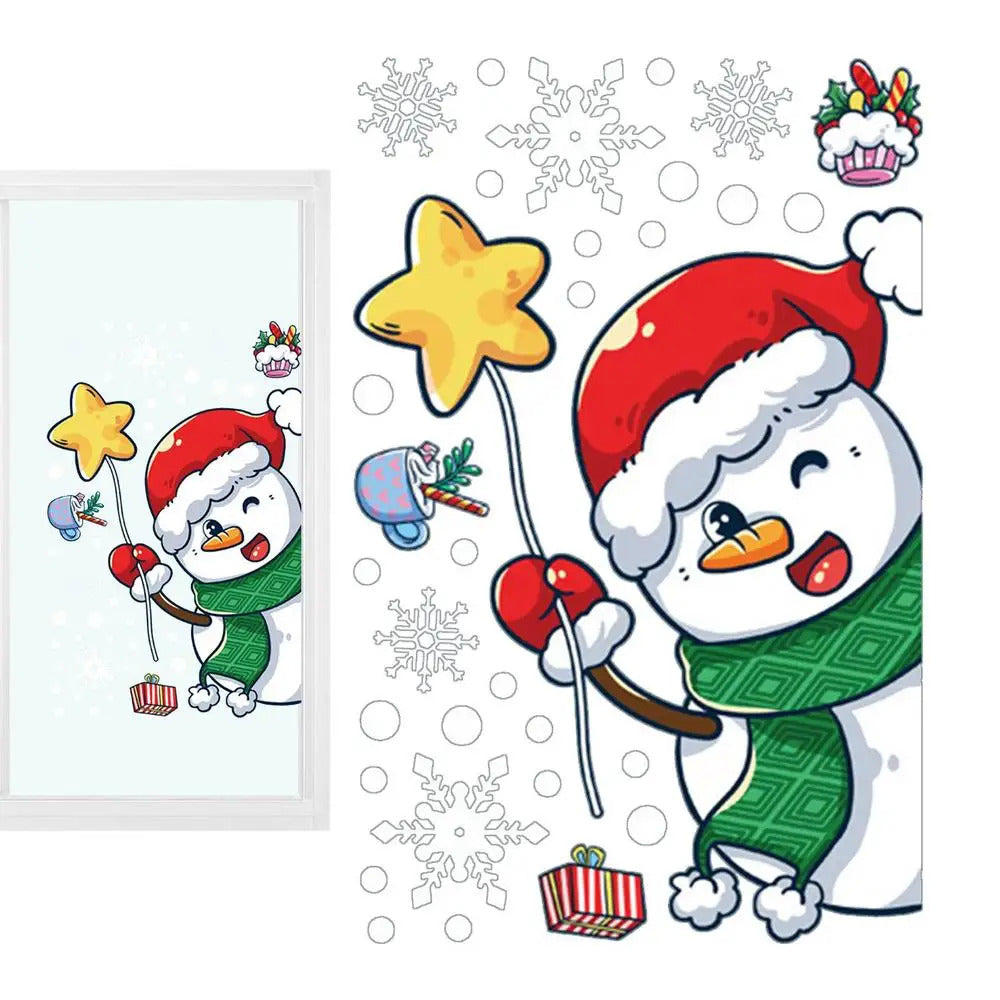 $10 christmas gifts Window Decals For Christmas Winter Snowflake Static Clings Christmas Ambience Window Decor Accessories For Tiles Household