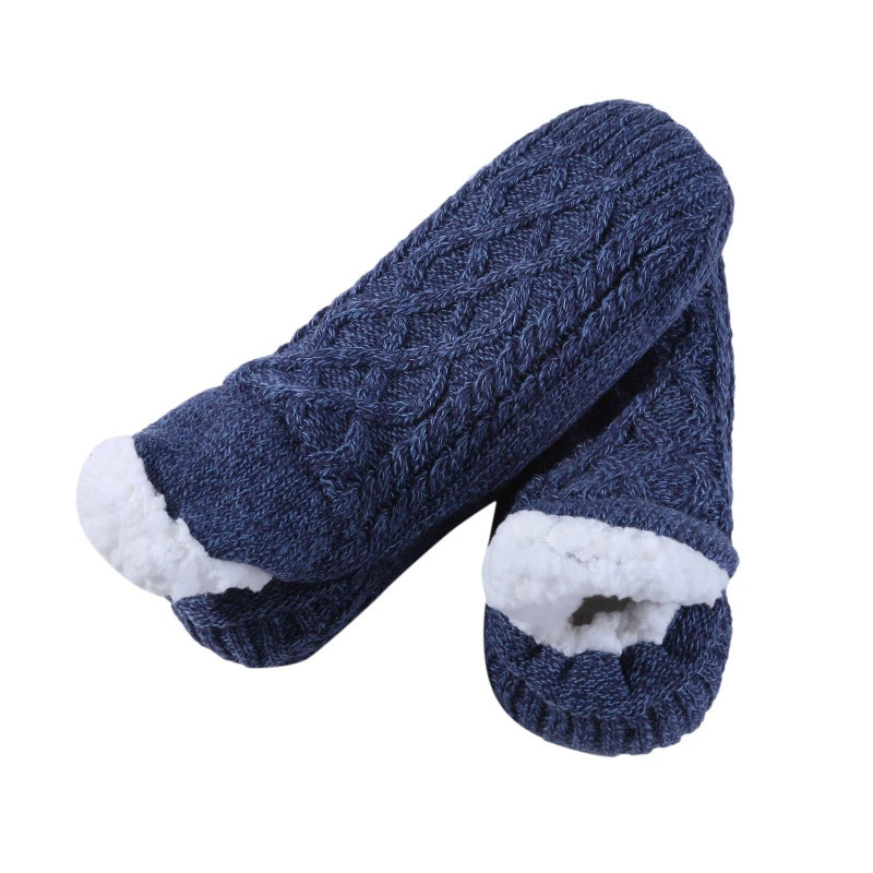 Winter Thermal Men's Slipper Socks Warm Short Cotton Thickened Soft Non-Slip Fuzzy Floor Socks for Home Sleeping Male Fluffy
