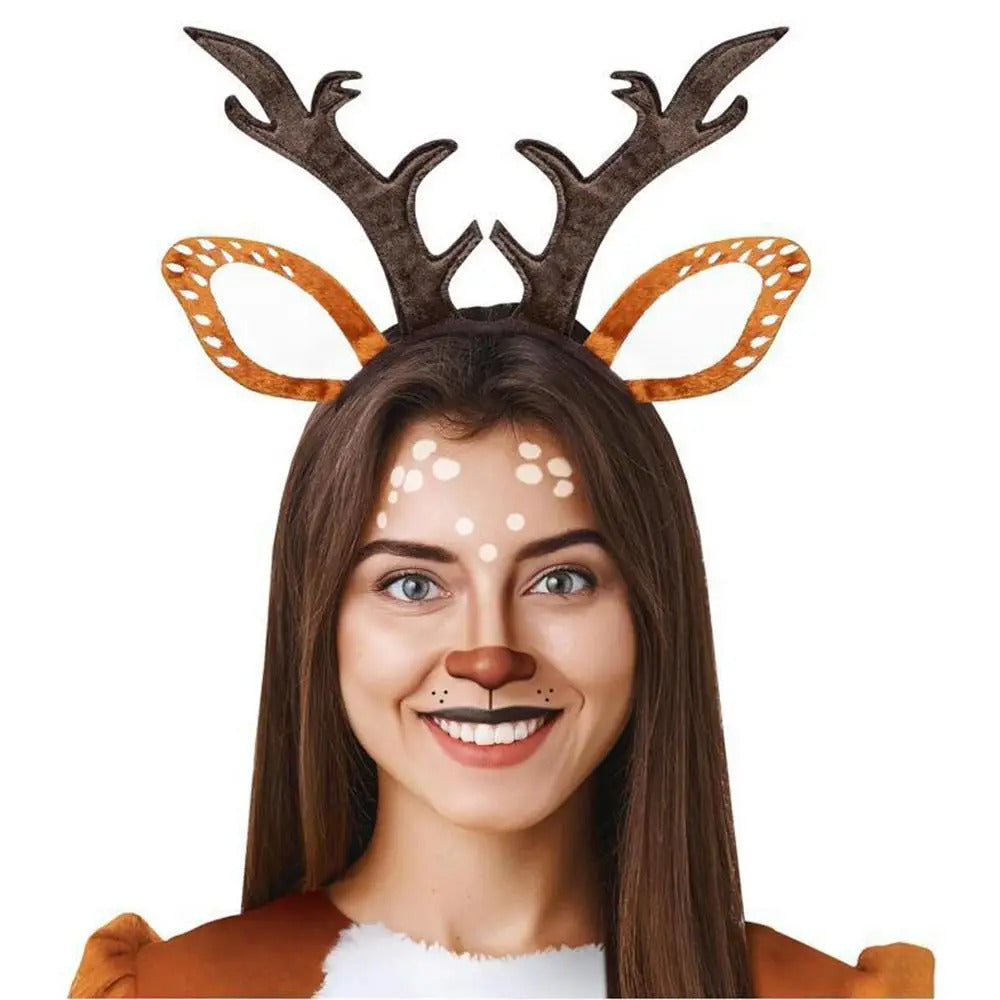 $10 christmas gifts Reindeer Ears Headband Cute Realistic Deer Antlers Headband Animal Ears Headband For Cosplay Deer Costume Christmas Accessories