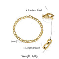 christmas gifts 3/5/7/9mm Gold Silver Color Bracelet Curb Chains Link Men link Chain Stainless Steel Male Female Accessories Fashion DKBM171A