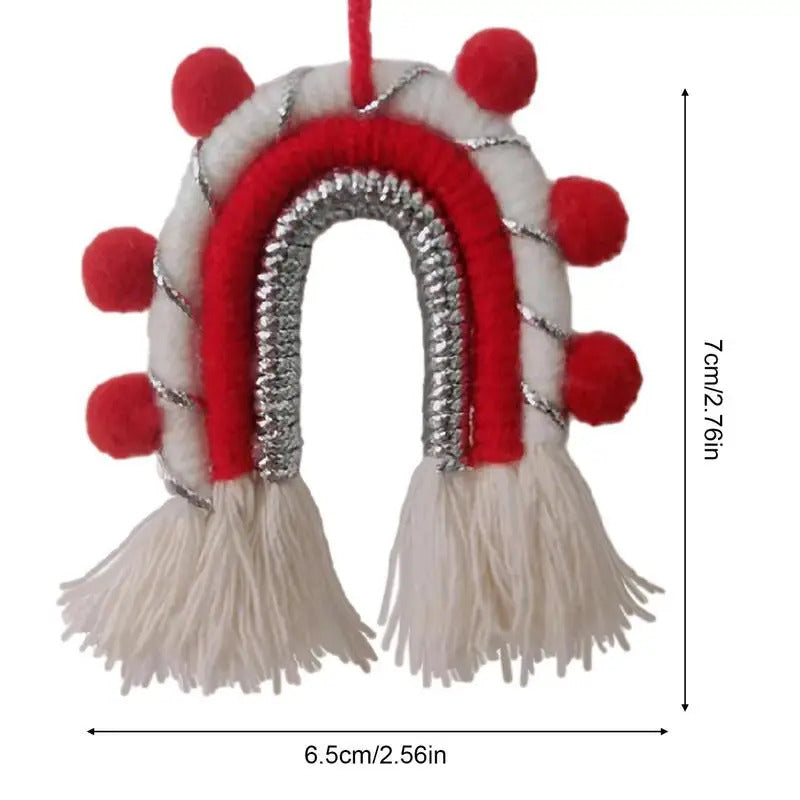 $10 christmas gifts Boho Christmas Ornaments Mini Rainbow Weaving For Wall Decor Modern Home Decoration Accessories Pendant For Bedroom Nursery Baby