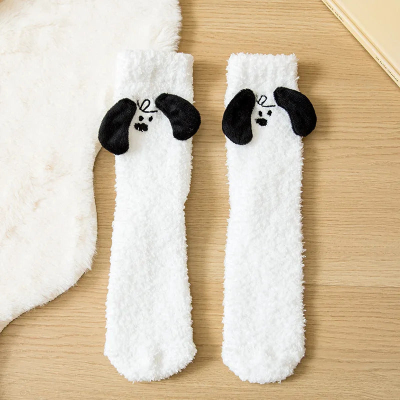Kawaii Socks Adults Sleeping Socks Winter Snow Home Maternity Sock Leg Warmer Carpet Socks Slippers Funny Socks