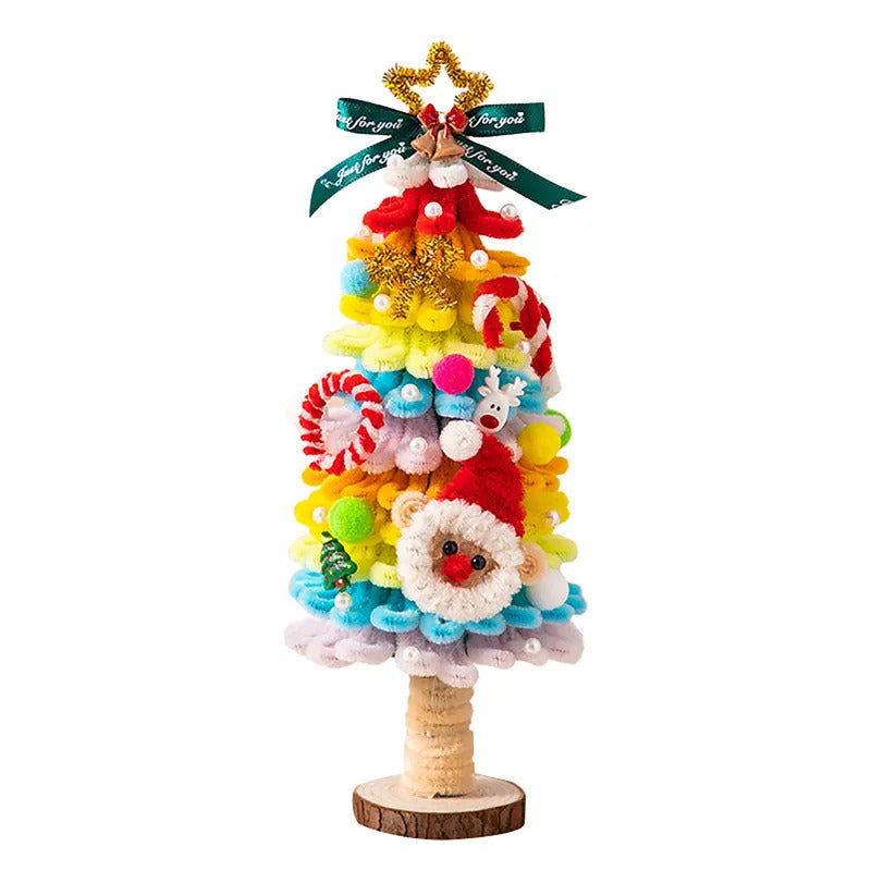 $10 christmas gifts 3d Xmas Tree Toy Set Handmade Christmas Tree Family Party Home Decor For Kids Colorful Ornament Set Decoracion NavidadeñA
