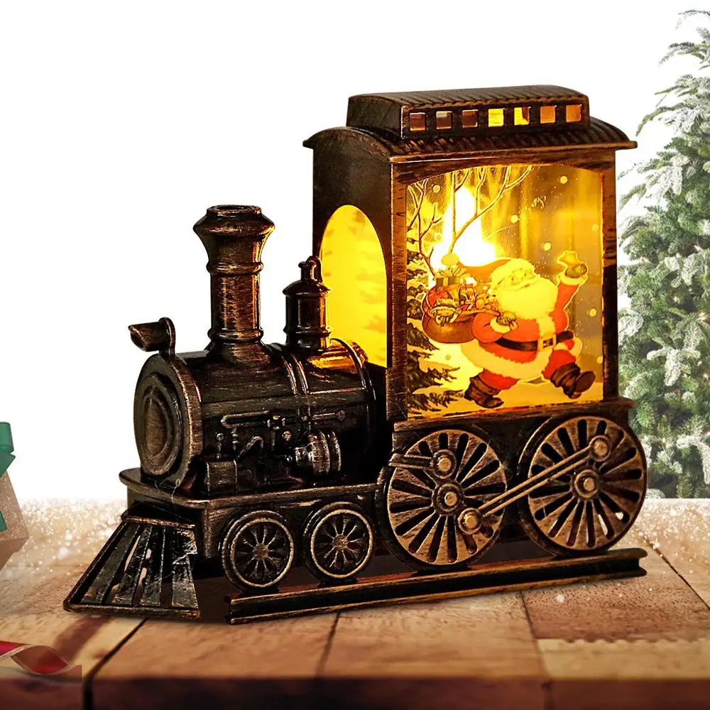 $10 christmas gifts Christmas Train Decor Light Up Retro Christmas Train Figurine Holiday Decor Battery-Operated LED Christmas Train For Parties