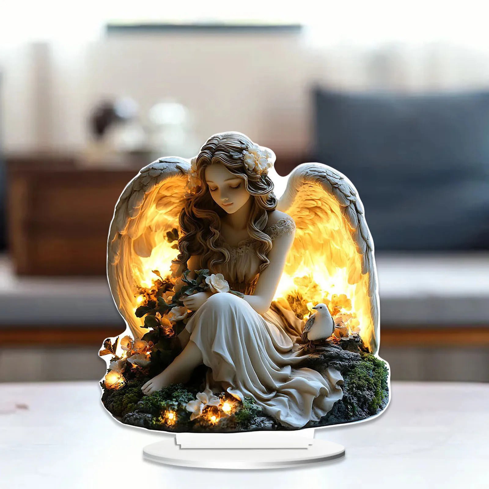 $10 christmas gifts Angel Table Top Decoration With Suitable For Home Display Acrylic Table Top Decoration Elegant Ornament DecoracióN De HabitacióN