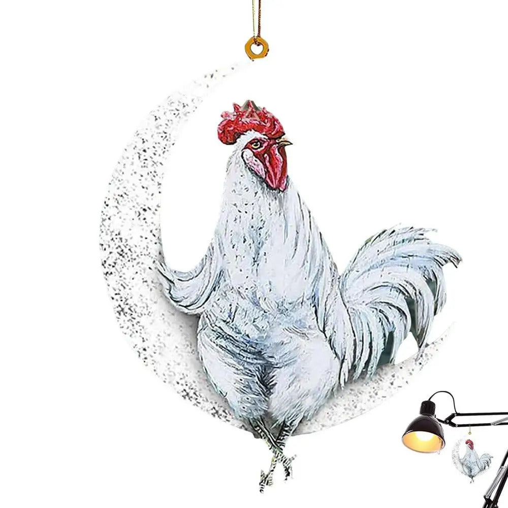 $10 christmas gifts Christmas Tree Decorations Animal Hanging Ornament Sitting On The Moon Animal Pendants Car Rearview Mirror Hanging Ornaments