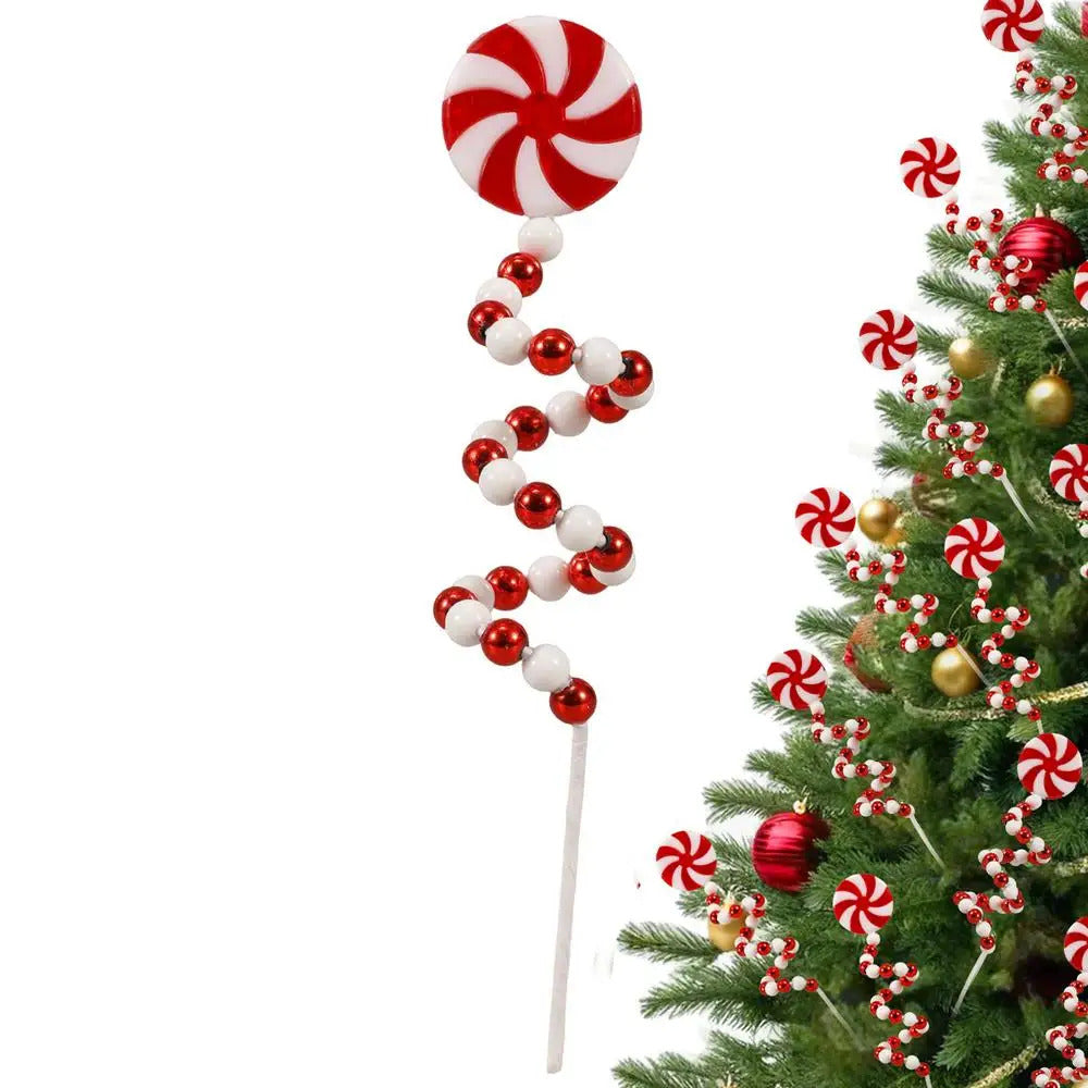 $10 christmas gifts Christmas Candy Cane Decorations Christmas Tree Decoration Red White Lollipop Decoration Curved Candy Christmas Tree Stems Decor