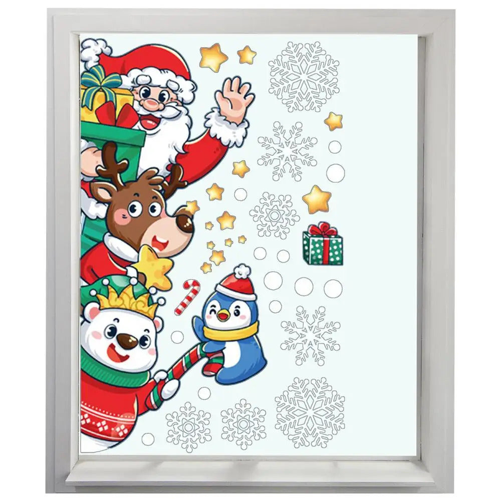 $10 christmas gifts Window Decals For Christmas Winter Snowflake Static Clings Christmas Ambience Window Decor Accessories For Tiles Household