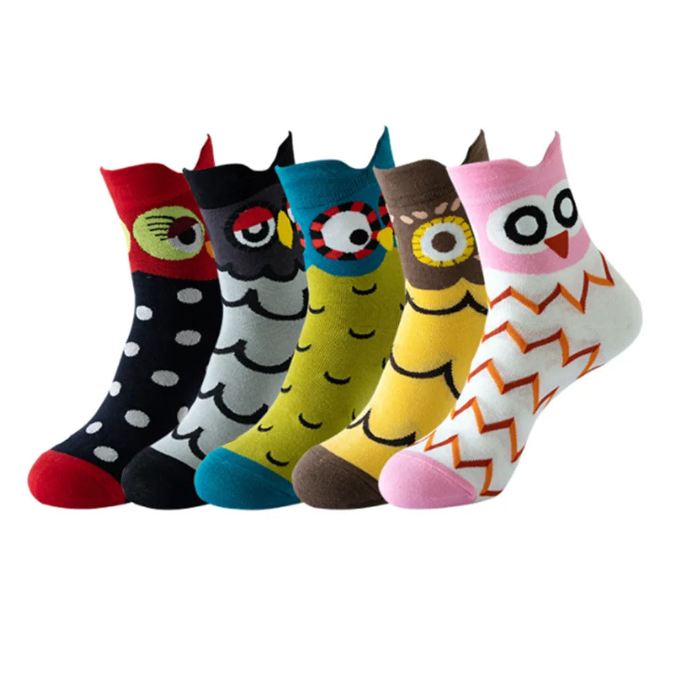 Women Animal Cotton Socks Autumn Winter High Quality Casual Tube Socks Female Ladies Lovely Cartoon Socks
