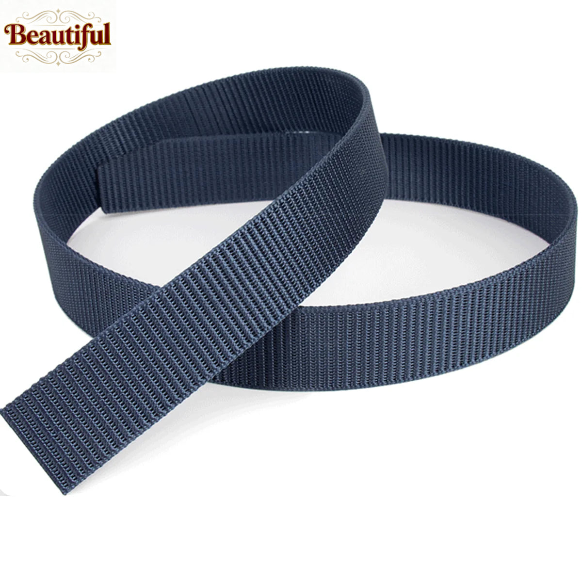 High-End Elastic Waistband Canvas Nylon Tactical Woven Belt for Men