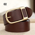 Men's High Quality Genuine Cowhide Leather Belt with Fashionable Pin  Length for Business-Casual Wear