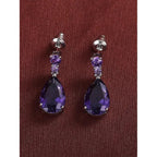 $10 christmas gifts Water Drop Shaped Rhinestone Decor Dangle Earrings (1 Pair), Fashion Jewelry for Party, Daily Clothing Decor, Trendy Wedding Ann