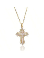 $10 christmas gifts Vintage cross necklace Personalized pendant necklace niche design clavicle chain