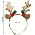 $10 christmas gifts Christmas Deer Antlers Headband Cute Reindeer Antlers Headband Glitter Antlers Plush Ears Bell Head Buckle Christmas Ornament