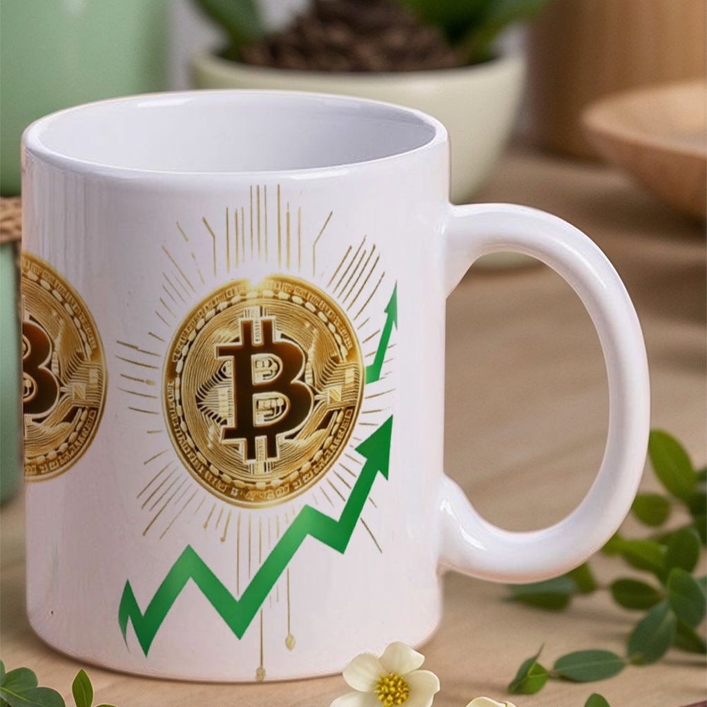 Bitcoin Themed Mug Personalized Custom Coffee Mug with Bitcoin Pattern for Crypto Enthusiasts Gift