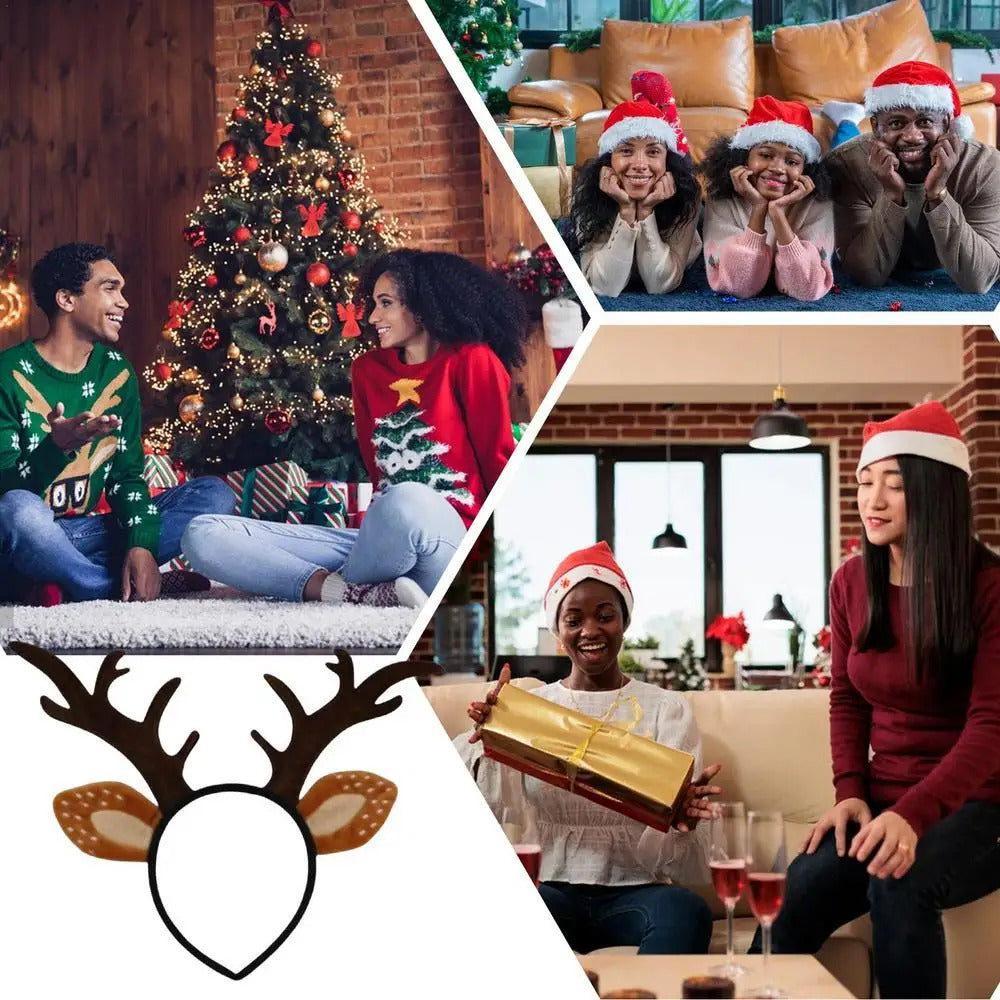 $10 christmas gifts Reindeer Ears Headband Cute Realistic Deer Antlers Headband Animal Ears Headband For Cosplay Deer Costume Christmas Accessories