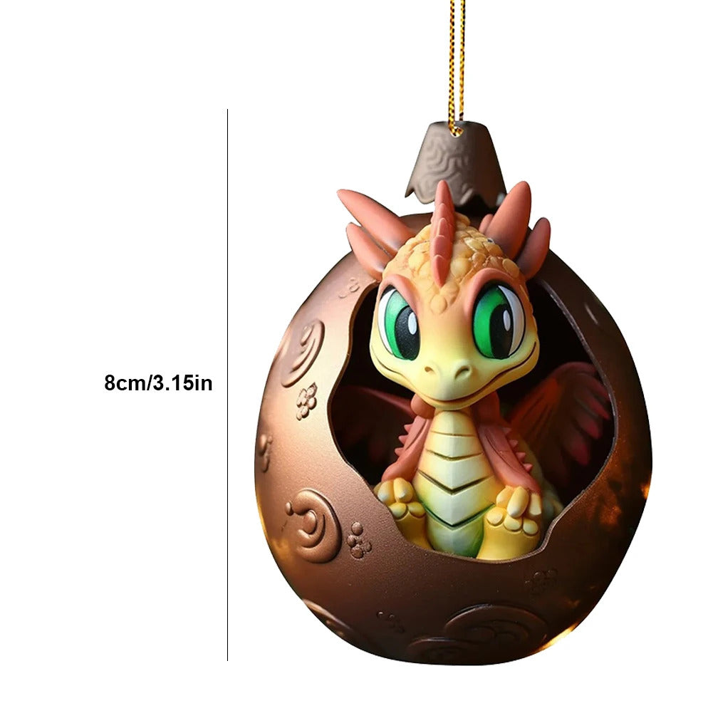 best friend christmas gifts Christmas Dragon Ornaments Novelty Hanging Ornament Acrylic Dragon Egg Decoration Realistic for Home and Car Decoration