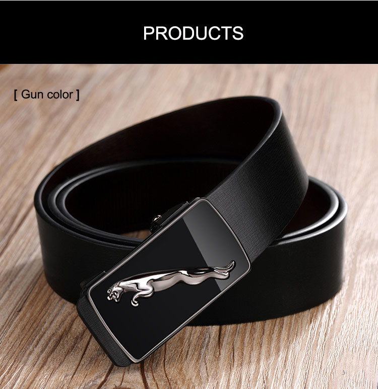Fashion Casual Belts Leather Men Trendy Pants Genuine Mens Leather Belts Alloy Automatic Buckle Belt