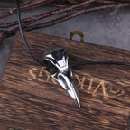 $20 christmas gifts Men Retro Crow Viking Pirate Pendant Necklace Stainless Steel Raven Neck Chain For Male Men's Berserk Rune Cool Fashion Jewelry