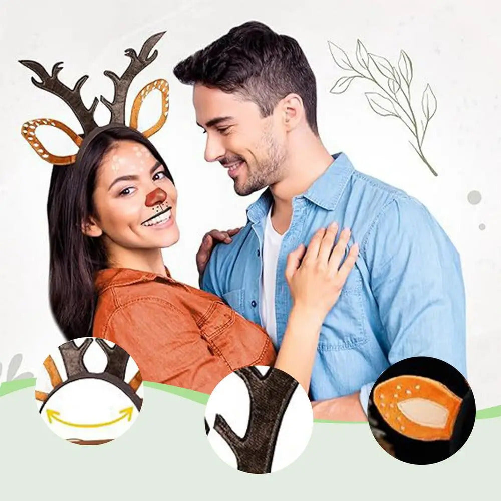 $10 christmas gifts Deer Antlers Headband Cute Reindeer Horns Ears Costume Accessories for Halloween Christmas Cosplay Costume Party Favors Supplies