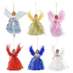$10 christmas gifts 2025 Christmas Tree Pendant Hanging Ornaments 2025 New Year Gifts Christmas Plush Angel Dolls Decoration For Home Decorations