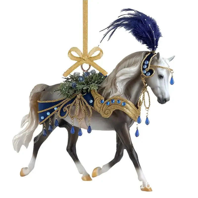 $10 christmas gifts Christmas Tree Ornament Horse Acrylic Christmas Flat Hanging Ornament For Kids Horse Decorative Acrylic Pendant For Christmas