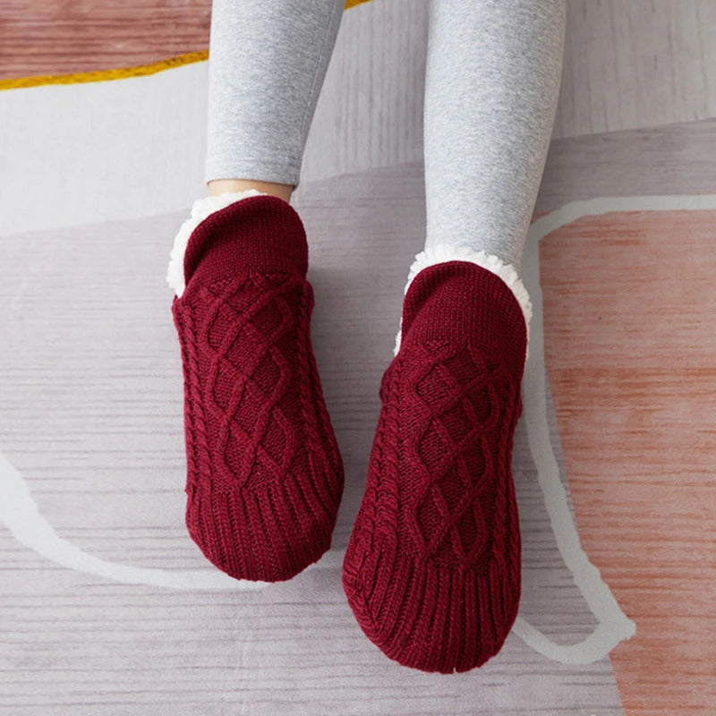 Winter Thermal Men's Slipper Socks Warm Short Cotton Thickened Soft Non-Slip Fuzzy Floor Socks for Home Sleeping Male Fluffy