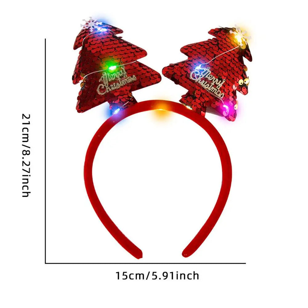 $10 christmas gifts Lighted Christmas Headwear Cartoon Holiday Lighted Headbands Cute Christmas Costume Headwear Photography Fancy Headpieces For