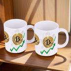 Bitcoin Themed Mug Personalized Custom Coffee Mug with Bitcoin Pattern for Crypto Enthusiasts Gift
