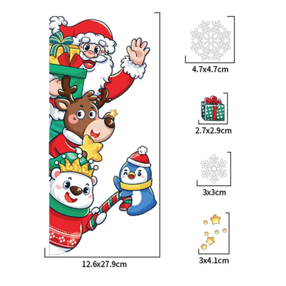 $10 christmas gifts Window Decals For Christmas Winter Snowflake Static Clings Christmas Ambience Window Decor Accessories For Tiles Household