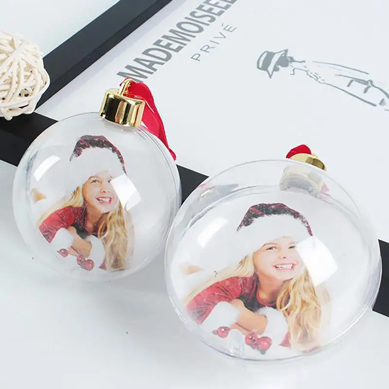 $10 christmas gifts Christmas Transparent Photo Ball Personalize DIY Photo Ball Ornaments DIY Christmas Tree Hanging Craft Ball Ornament Decor