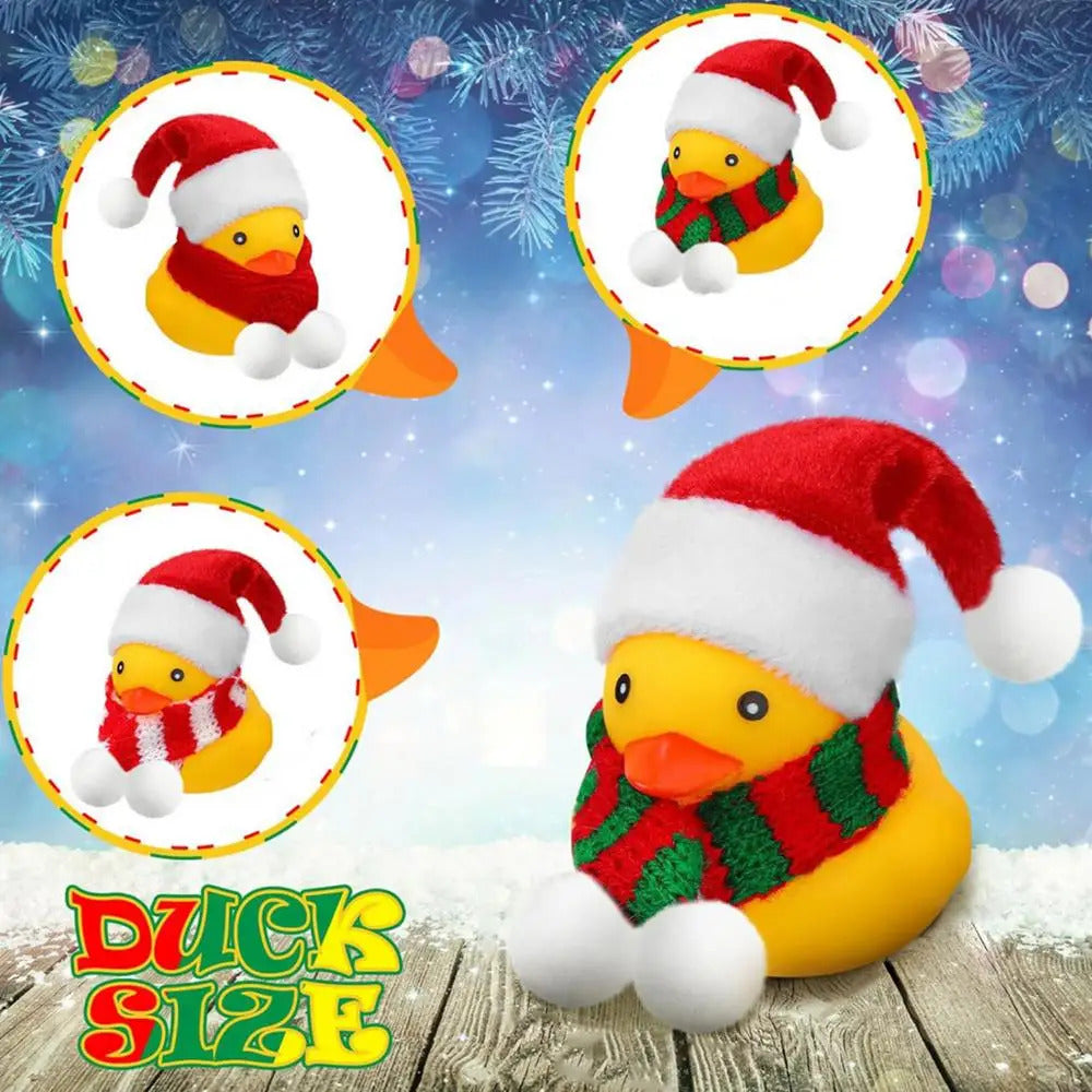 $10 christmas gifts Christmas Ducks Yellow Duck With Christmas Hat And Scarf Squeeze Squeaky Duck Miniature Bath Toys $10 gift ideas