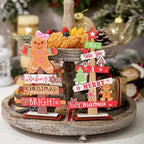 $10 christmas gifts New Gingerbread Christmas Decorations Sign Wood Christmas Table Decor Christmas Sign Decor Table Centerpieces Rustic Sign Craft
