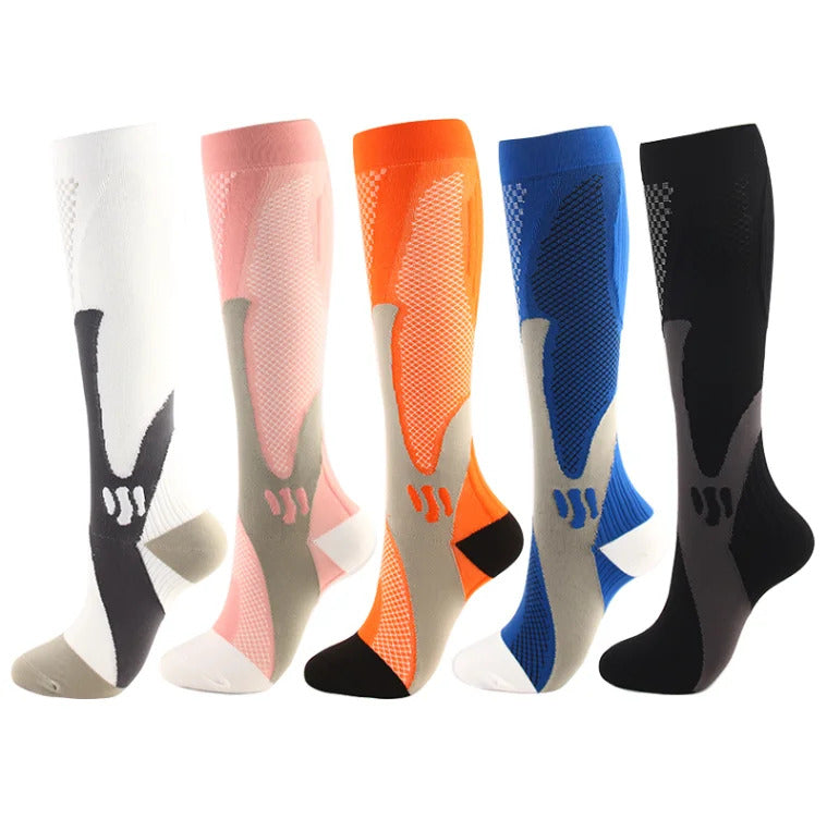 Compression Stockings Outdoor  Men's Women's Socks  Basketball Bicycle Sock Printed Sports Natural Walking