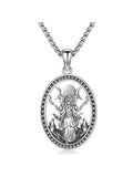 $10 christmas gifts Witch Hecate necklace stainless steel March witch goddess pendant box chain daily match