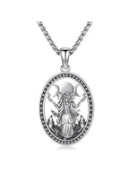 $10 christmas gifts Witch Hecate necklace stainless steel March witch goddess pendant box chain daily match