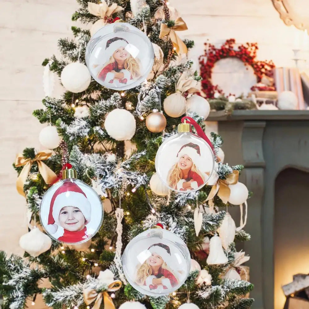 $10 christmas gifts Christmas Transparent Photo Ball Personalize DIY Photo Ball Ornaments DIY Christmas Tree Hanging Craft Ball Ornament Decor